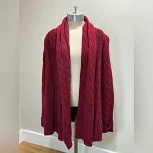 INC International Concepts Knit Cardigan Red Size Large Sweater Woman’s